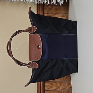 Longchamp Purple and Black Tote Bag